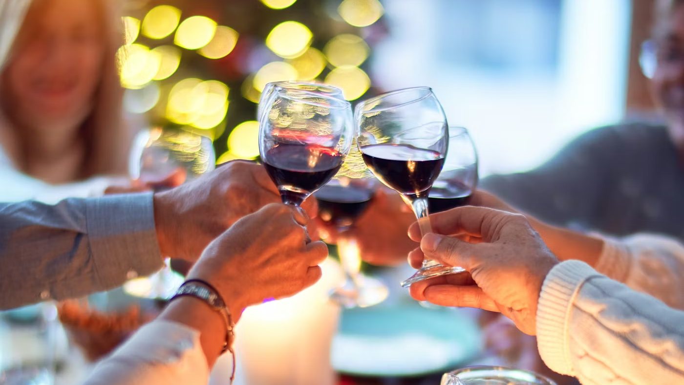 ワインで乾杯